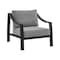 Armen Living Mongo 4 Piece Outdoor Patio Furniture Set in Black Aluminum with Gray Cushions 840254332423 - alternate 5